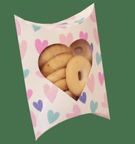 Caixa travesseiro c/ visor coracao amor em cores c/ 10 unid Caixa travesseiro c/ visor coracao amor em cores c/ 10 unid