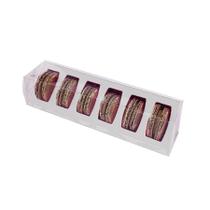 Caixa triângulo com berço para 6 macarons - Branco - Ref.C6MBTB - 3 unidades - San Felipo - Rizzo