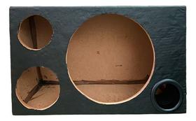 Caixa trio 12 pol compet dutada carpete grafite curvin preta vazia