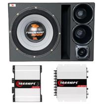 Caixa Trio 15'' Tornado 2200 + D200x +St200+ Módulos Taramps