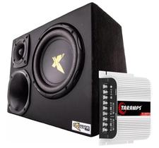 Caixa Trio 8 Corneta Tweeter Exclusive Módulo Taramps Ts 400