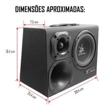 Caixa Trio Amplificada Cx Hc500 8 Polegadas 110/220W E 12V