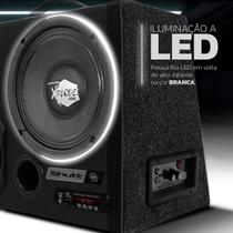 Caixa Trio Amplificada Residencial Shutt Woofer 8 Polegadas 800w Neon C/ Placa Bluetooth Completa