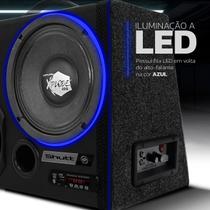 Caixa Trio Amplificada Residencial Shutt Woofer 8 Polegadas 800w Neon C/ Placa Bluetooth Completa