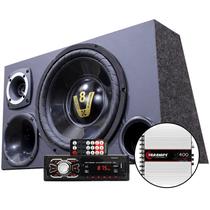 Caixa Trio Automotivo Completa Radio Bluetooth Modulo