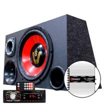 Caixa Trio Automotivo Completa Radio Bluetooth Modulo