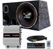 Caixa Trio Bicho Papão + Radio Bluetooth + Modulo Taramps