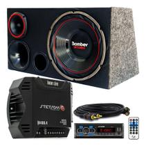 Caixa Trio Bomber Detoner + Radio Bluetooth + Modulo Stetsom