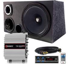 Caixa Trio Bomber W-one + Radio Bluetooth + Modulo Taramps
