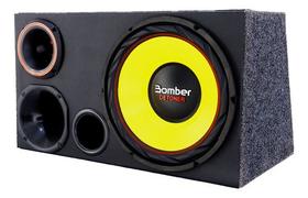 Caixa Trio Carro Som Automotivo Sub Bomber Detoner Amarelo