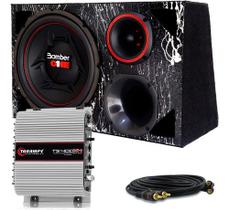 Caixa Trio Completa Bomber One 12 Pol + Modulo Taramps