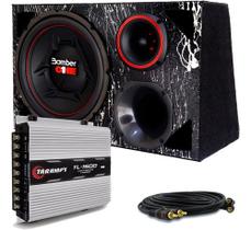 Caixa Trio Completa Bomber One 12 Pol + Taramps Tl1500