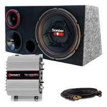 Caixa Trio Completa Bomber One 12 Polegadas + Módulo Taramps Caixa Trio Completa Bomber One 12 Polegadas + Módulo Taramps
