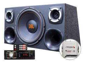 Caixa Trio Completa Sub Jbl 12 + Radio Bt + Modulo Stetsom