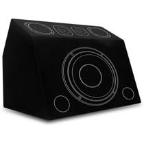 Caixa Trio Dutada para Alto Falante 12" 2 Tweeters 2 Cornetas 45 Litros Carpete Preto MDF 15mm Shutt