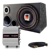 Caixa Trio Dutada Sub Detoner 12 300 Wrms + Modulo Taramps