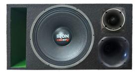 Caixa trio duto régua colorido alto falante etm iron 1k4 tweeter compet Caixa trio duto régua colorido alto falante etm iron 1k4 tweeter compet