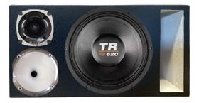 Caixa trio duto régua colorido alto falante triton tr620 corneta 1425