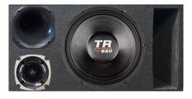 Caixa trio duto régua colorido médio grave triton tr 620 unlike 500 módulo taramps