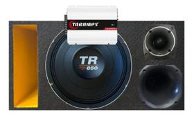 CAIXA TRIO DUTO RÉGUA DUTO COLORIDO TR 850 4 OHMS COMPET + MÓDULO DS800x 4 COR:AMARELO