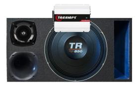 CAIXA TRIO DUTO RÉGUA DUTO COLORIDO TR 850 4 OHMS UNLIKE 400 + MÓDULO DS800x 4 COR:AZUL