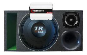 CAIXA TRIO DUTO RÉGUA DUTO COLORIDO TR 850 4 OHMS UNLIKE 400 + MÓDULO DS800x 4 COR:VERDE