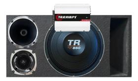 CAIXA TRIO DUTO RÉGUA DUTO COLORIDO TR 850 4 OHMS UNLIKE 500 + MÓDULO DS800x 4 COR:PRETO