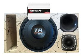 CAIXA TRIO DUTO RÉGUA FRENTE COLORIDA TR 850 4 OHMS COMPET + MÓDULO DS800x 4 COR:BRANCO CAIXA TRIO DUTO RÉGUA FRENTE COLORIDA TR 850 4 OHMS COMPET + MÓDULO DS800x 4 COR:BRANCO