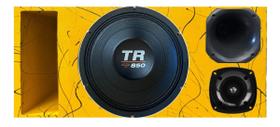 Caixa trio duto régua frente colorida triton tr 850 4 ohms unlike 400 cor:amarelo