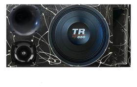 Caixa trio duto régua frente colorida triton tr 850 4 ohms unlike 400 cor:preto