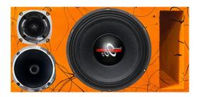 Caixa trio duto régua médio grave hard power hp 750 corneta 1425 cores módulo taramps