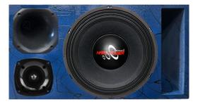 Caixa trio duto régua médio grave hard power hp 750 unlike 400 cores módulo taramps