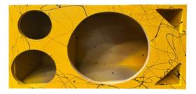 Caixa trio duto triangulo 12 pol mdf colorida vazia