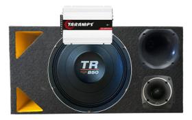CAIXA TRIO DUTO TRIANGULO 850 4 OHMS COMPET+ MÓDULO DS800x 4 COR:AMARELO