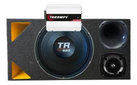 CAIXA TRIO DUTO TRIANGULO 850 4 OHMS UNLIKE 400 + MÓDULO DS800x 4 COR:AMARELO