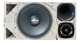 Caixa trio duto triângulo alto falante etm iron 1k4 unlike 400 cores