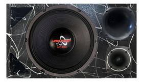 Caixa trio duto triângulo alto falante hard power hp 550 tweeter compet cores