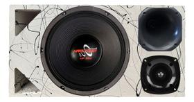 Caixa trio duto triângulo alto falante hard power hp 550 unlike 400 cores