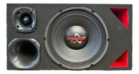 Caixa trio duto triangulo alto falante hard power hp 750 driver 100w
