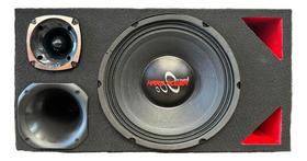 Caixa trio duto triangulo alto falante hard power hp 750 som automotiva