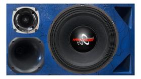 Caixa trio duto triângulo alto falante hard power hp 750 unlike 500 cores