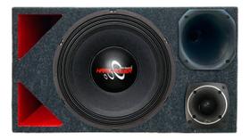 Caixa trio duto triângulo colorido alto falante hard power hp 750 tweeter compet