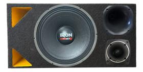 Caixa trio duto triangulo colorido médio grave etm 1k4 compet módulo taramps