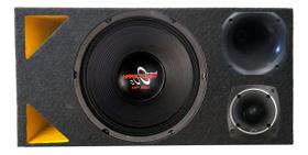 Caixa trio duto triangulo colorido médio grave hard power hp 550 compet módulo taramps