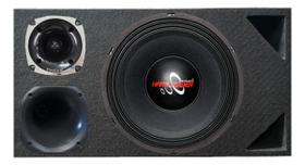 Caixa trio duto triangulo colorido médio grave hard power hp 750 unlike 500 módulo taramps