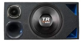 Caixa trio duto triangulo colorido médio grave triton tr 620 compet módulo taramps