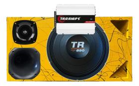 CAIXA TRIO DUTO TRIANGULO FRENTE COLORIDA TR 850 4 OHMS UNLIKE 400 + MÓDULO DS800x 4 COR:AMARELO CAIXA TRIO DUTO TRIANGULO FRENTE COLORIDA TR 850 4 OHMS UNLIKE 400 + MÓDULO DS800x 4 COR:AMARELO
