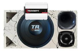 CAIXA TRIO DUTO TRIANGULO FRENTE COLORIDA TR 850 4 OHMS UNLIKE 400 + MÓDULO DS800x 4 COR:BRANCO