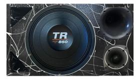 Caixa trio duto triangulo frente colorida triton tr 850 4 ohms compet cor:preto