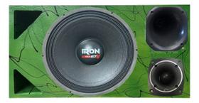 Caixa trio duto triangulo médio grave etm iron 1k4 compet cores módulo taramps